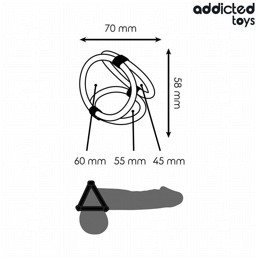 ADDICTED TOYS - TRIPLE COCK RING
