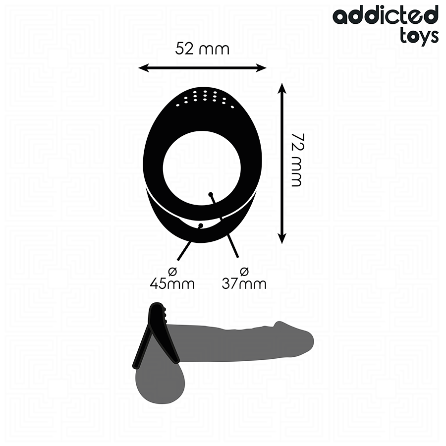 ADDICTED TOYS - DUAL TEXTURE COCK RING
