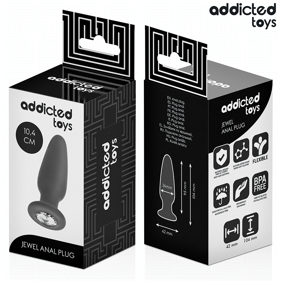 ADDICTED TOYS - PLUG ANALE CON GIOIELLO TAGLIA M 10,4 CM
