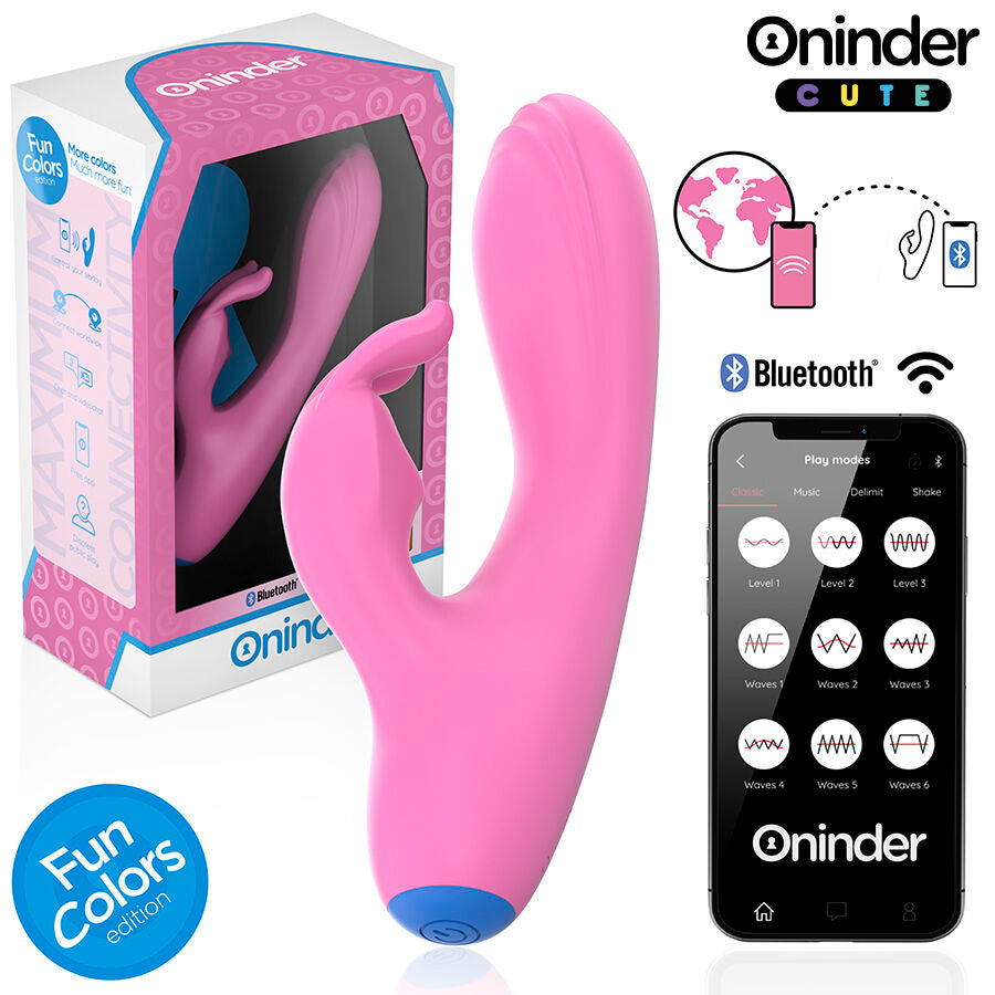 ONINDER CUTE - LOVE BUNNY VIBRATOR FOR G-SPOTS & CLITORIS - FREE APP WORLDWIDE
