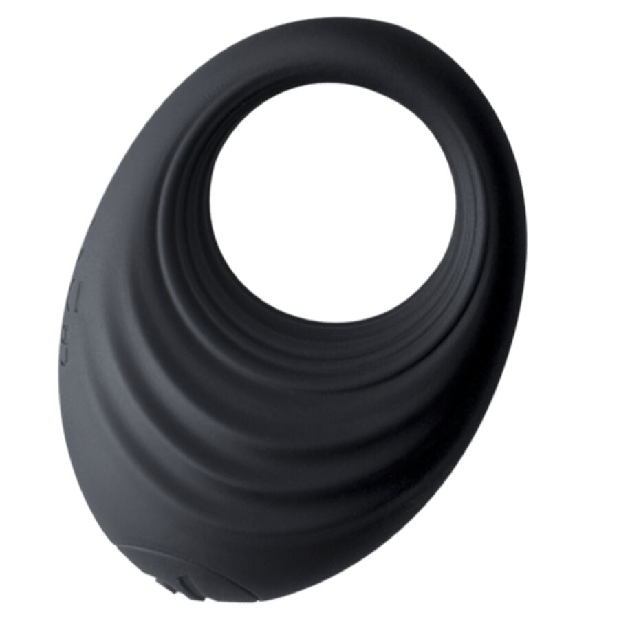 ROCKS-OFF - BLACK SPIRE VIBRATING COCK RING