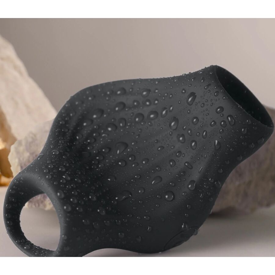 ROCKS-OFF - VIBRATORE FLESSIBILE PALM BLACK MASTURBATOR