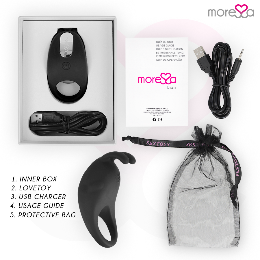 MORESSA - BRAD PREMIUM SILICONE RECHARGEABLE BLACK - 6