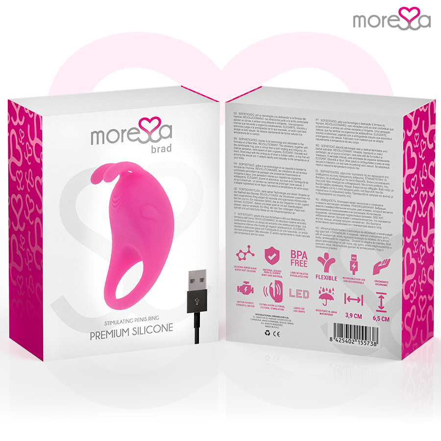 MORESSA - BRAD PREMIUM SILICONE RECHARGEABLE PINK - 2