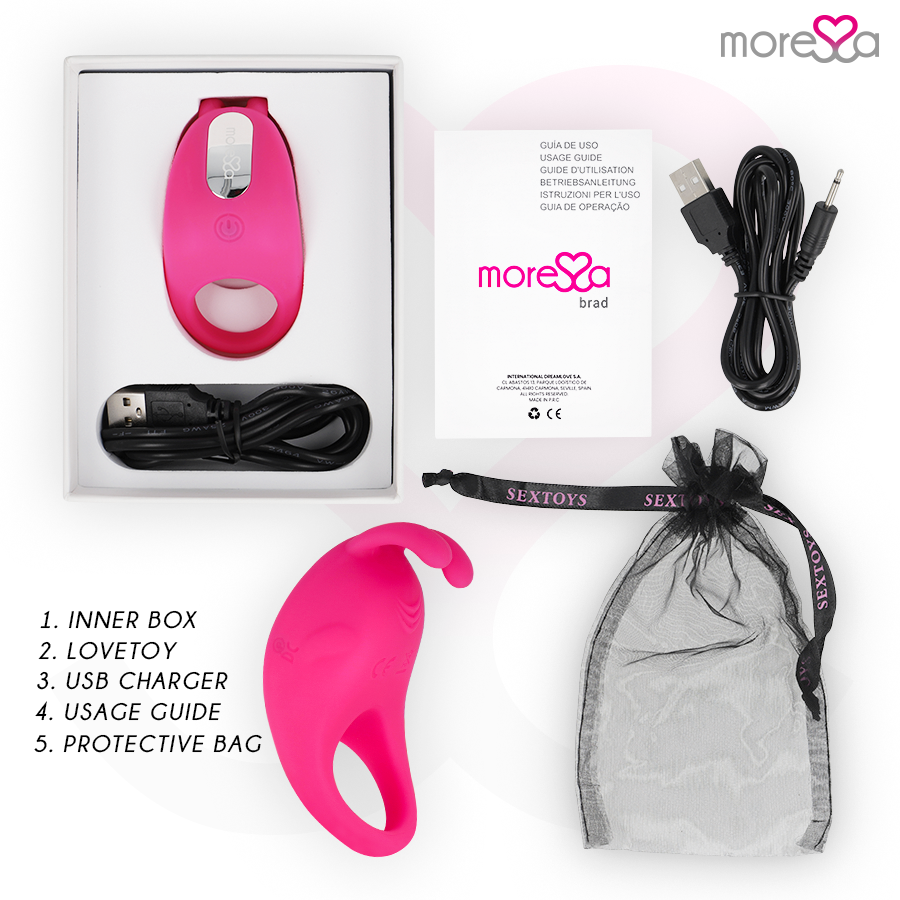 MORESSA - BRAD PREMIUM SILICONE RECHARGEABLE PINK - 8
