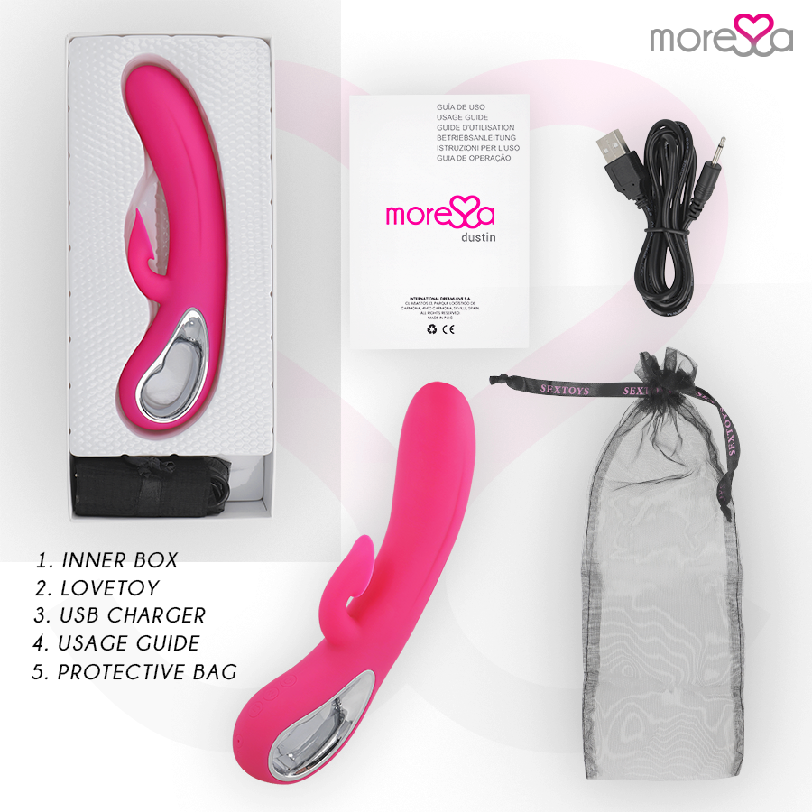 MORESSA - DUSTIN CLITORIAL STIMULATING WAVES AND POWERFUL VIBRATION PREMIUM SILICONE RECHARGEABLE - 8