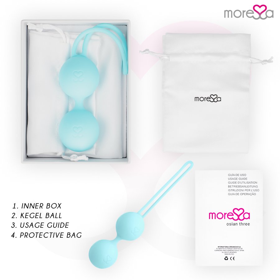 MORESSA - OSIAN TRE SILICONE PREMIUM TURCHESE - Secretroomsexyshop