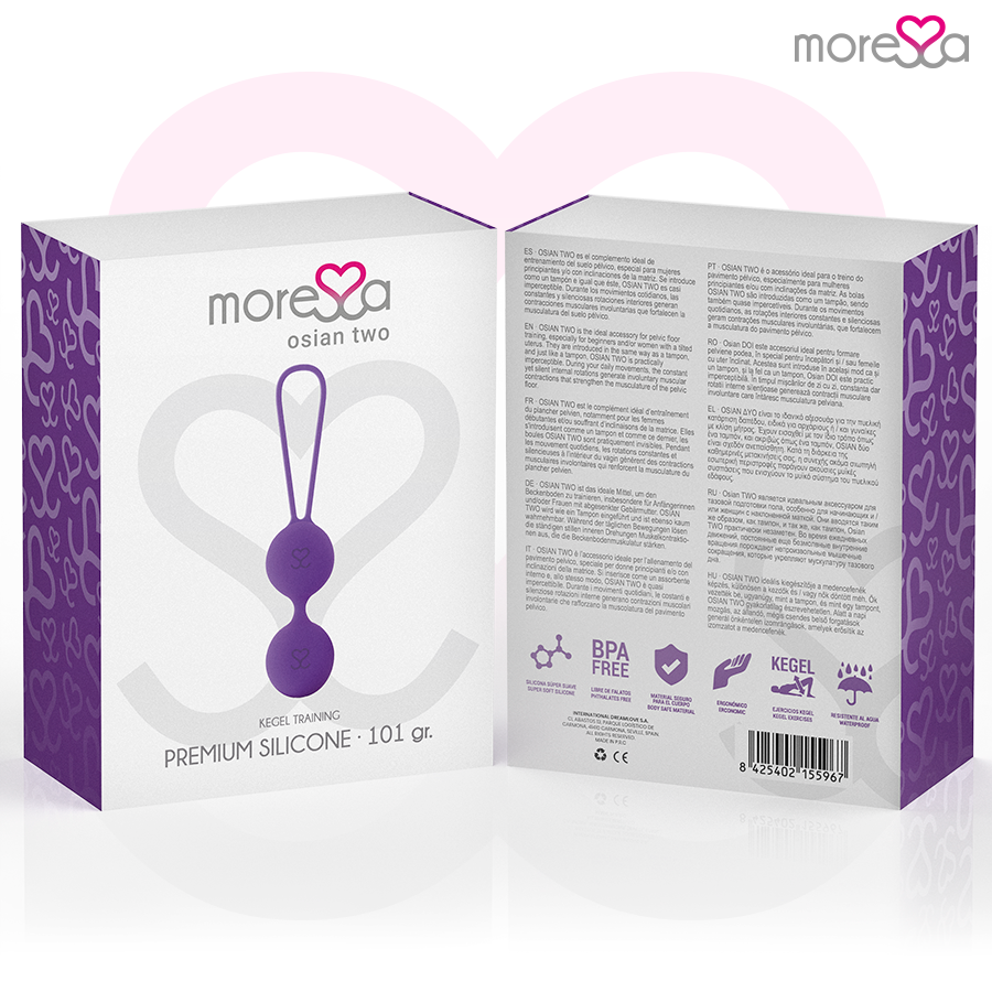MORESSA - OSIAN DUE SILICONE PREMIUM LILLA - Secretroomsexyshop