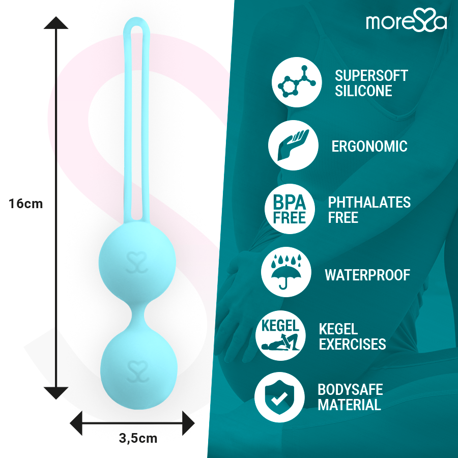 MORESSA - OSIAN DUE SILICONE PREMIUM TURCHESE - Secretroomsexyshop