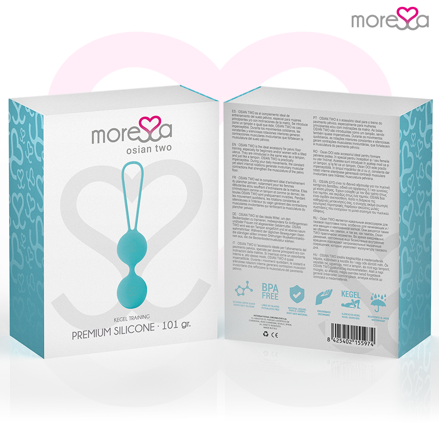 MORESSA - OSIAN DUE SILICONE PREMIUM TURCHESE - Secretroomsexyshop