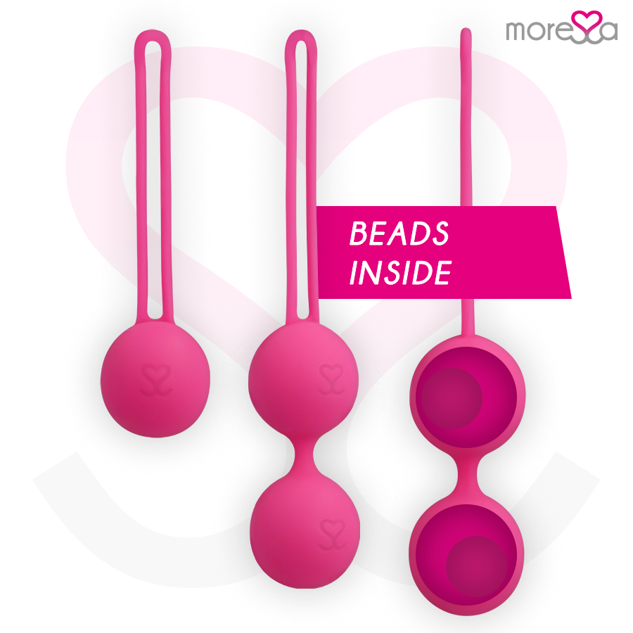 MORESSA - SET OSIAN PREMIUM SILICONE ROSA (Osian One - 51 g | Osian Two - 101 g | Osian Three 85 g) - Secretroomsexyshop