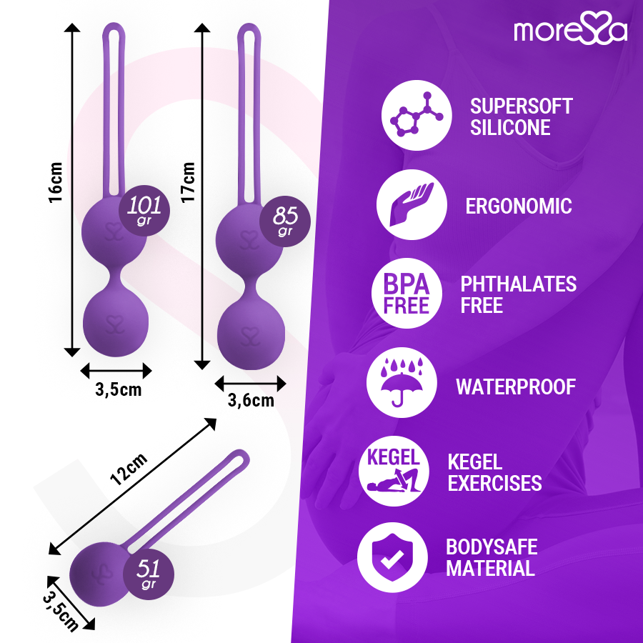 MORESSA - OSIAN SET PREMIUM IN SILICONE LILLA - Secretroomsexyshop