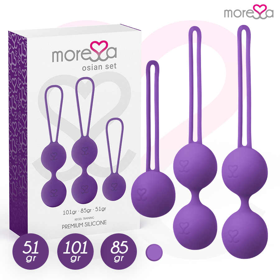 MORESSA - OSIAN SET PREMIUM IN SILICONE LILLA - Secretroomsexyshop