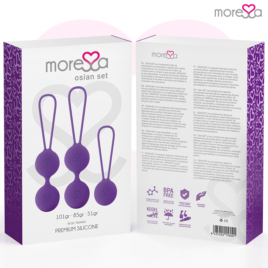 MORESSA - OSIAN SET PREMIUM IN SILICONE LILLA - Secretroomsexyshop