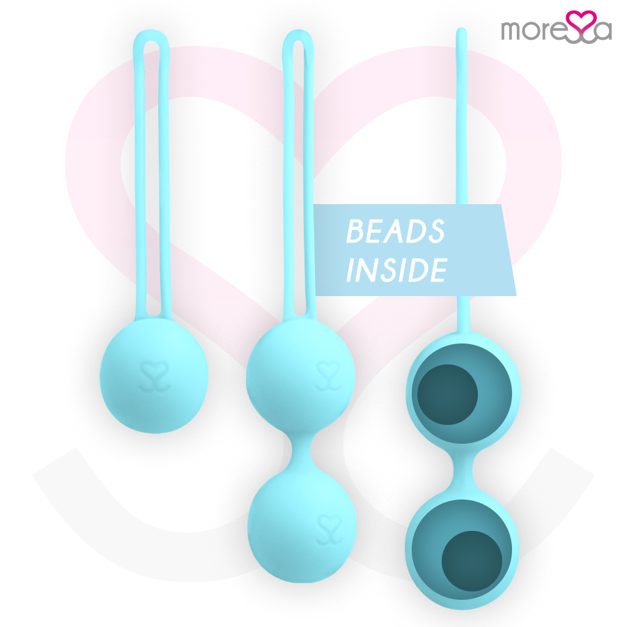 MORESSA - SET OSIAN PREMIUM IN SILICONE TURCHESE - Secretroomsexyshop