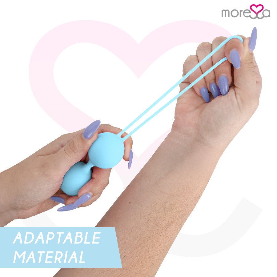 MORESSA - SET OSIAN PREMIUM IN SILICONE TURCHESE - Secretroomsexyshop