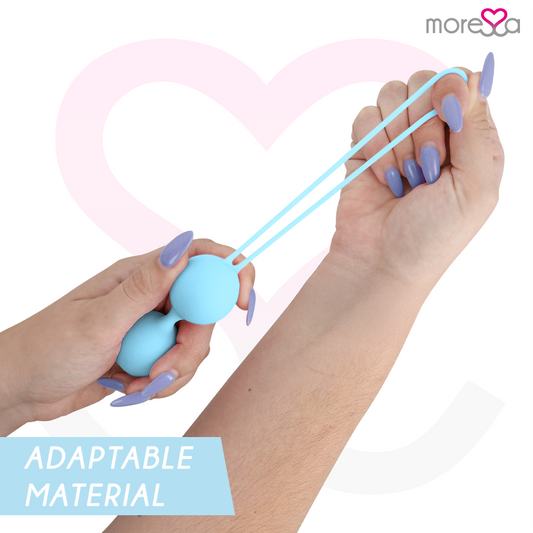 MORESSA - SET OSIAN PREMIUM IN SILICONE TURCHESE - Secretroomsexyshop