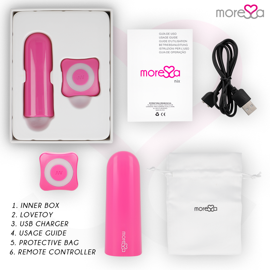 MORESSA - NIX VIBRATOR REMOTE CONTROL PINK - 6