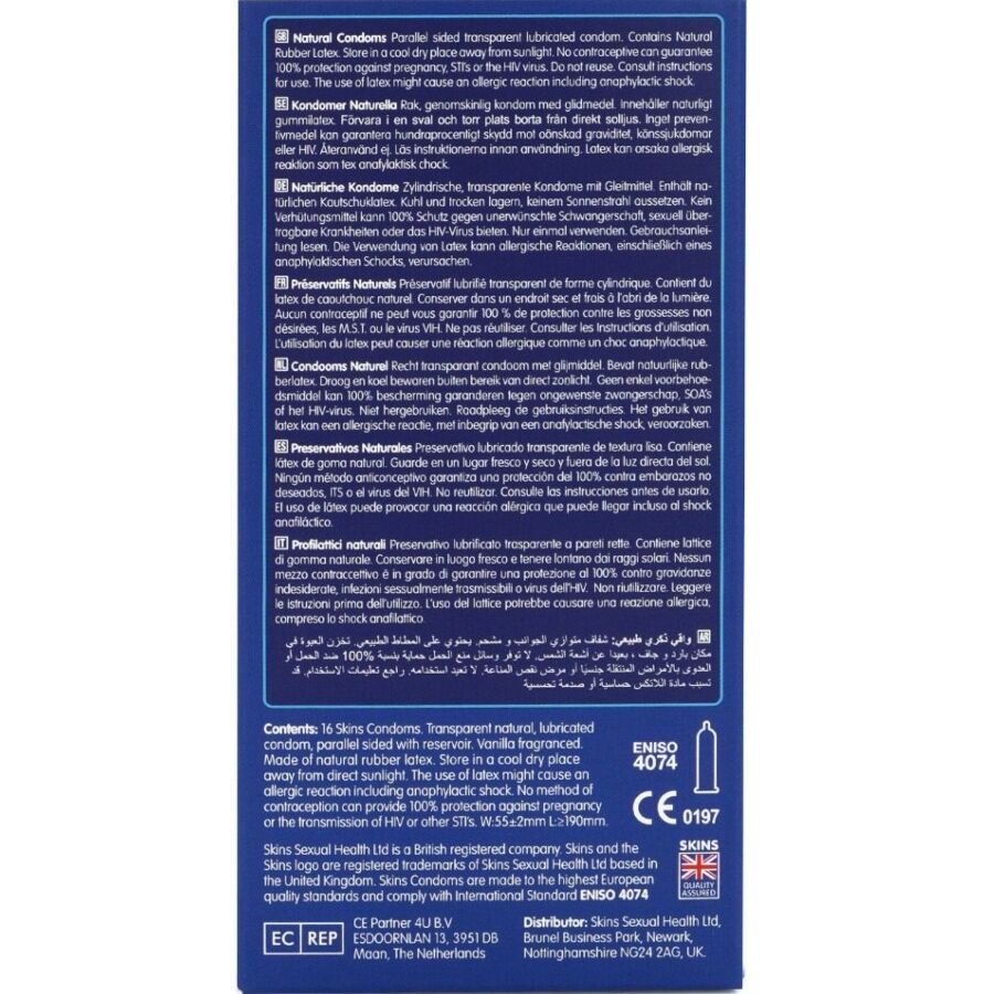 SKINS - PREMIUM NATURAL CONDOMS 16 PACK