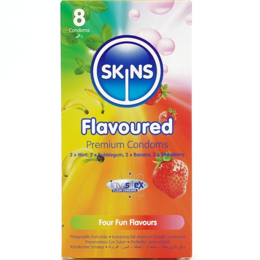 SKINS - PREMIUM MULTI-FLAVORED CONDOMS 8-PACK