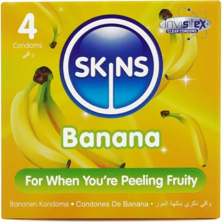 SKINS - PREMIUM BANANA CONDOMS 4-PACK