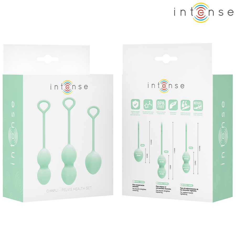 INTENSE - KEGEL BALLS KIT CHARLI LIGHT GREEN