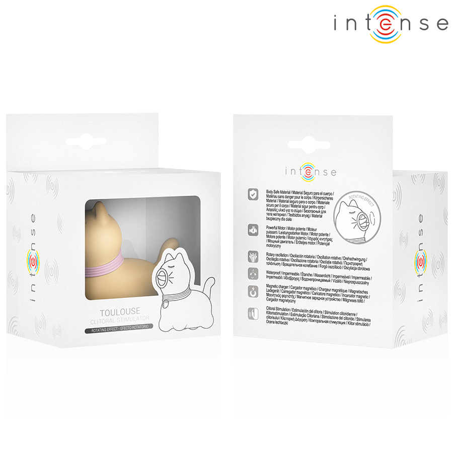 INTENSE - TOLOSA STIMULATOR WITH 360° ROTATING TONGUE YELLOW