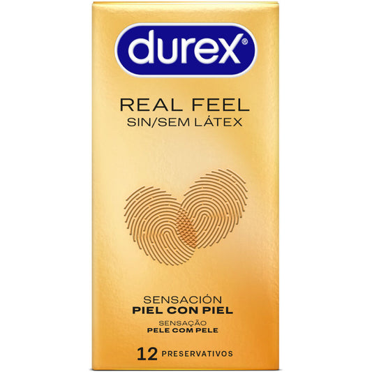 DUREX - PRESERVATIVI REAL FEEL SENZA LATTICE 12 UNITÀ - Secretroomsexyshop