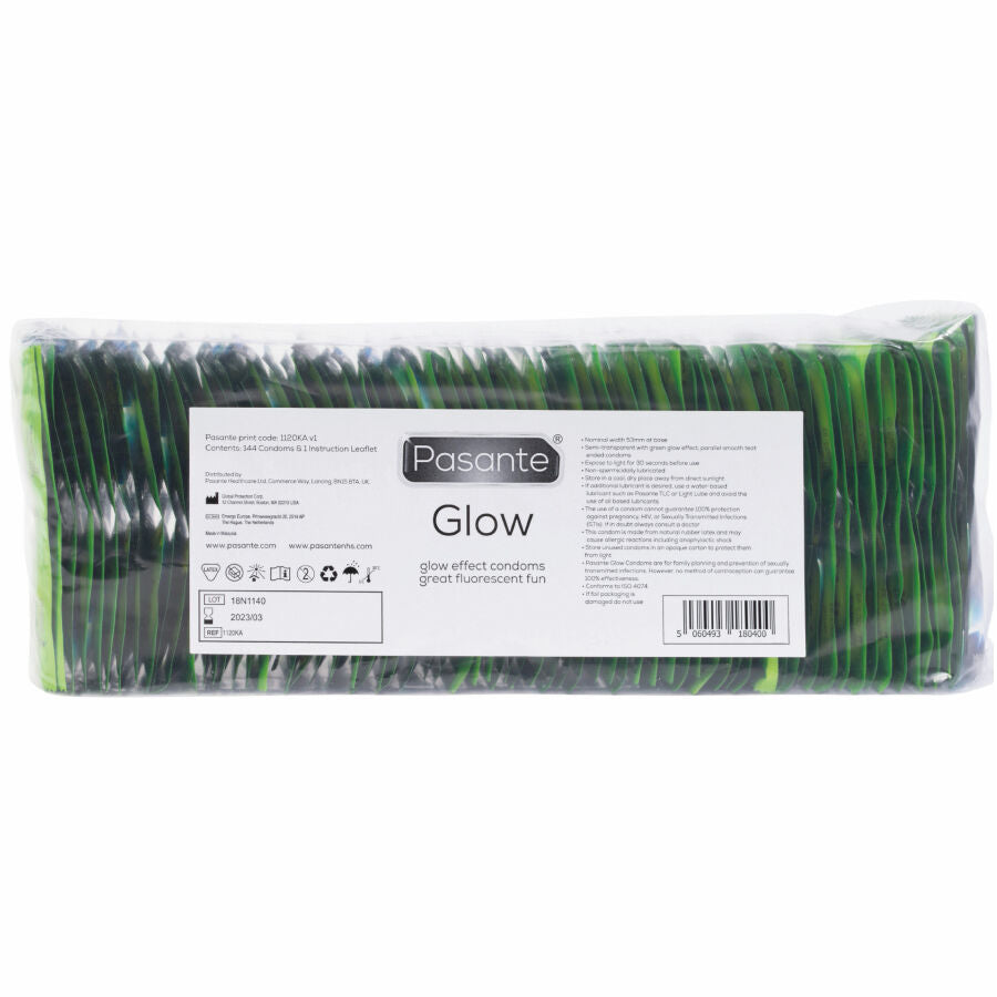 PASANTE - GLOW CONDOM PACKET 144 UNITS