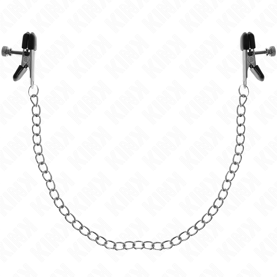 KINK - SILVER FLAT CHAIN NIPPLE CLAMPS 34 CM