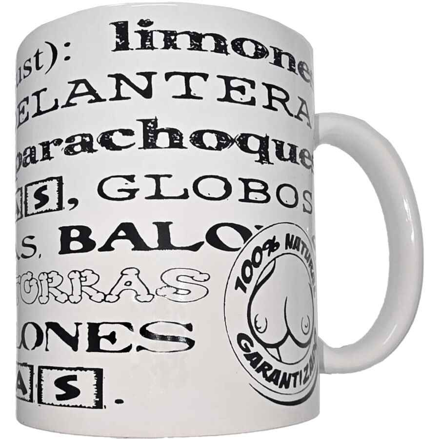 DIABLO PICANTE - TAZZA BIANCA CON SINONIMI DI SENO 370 ML