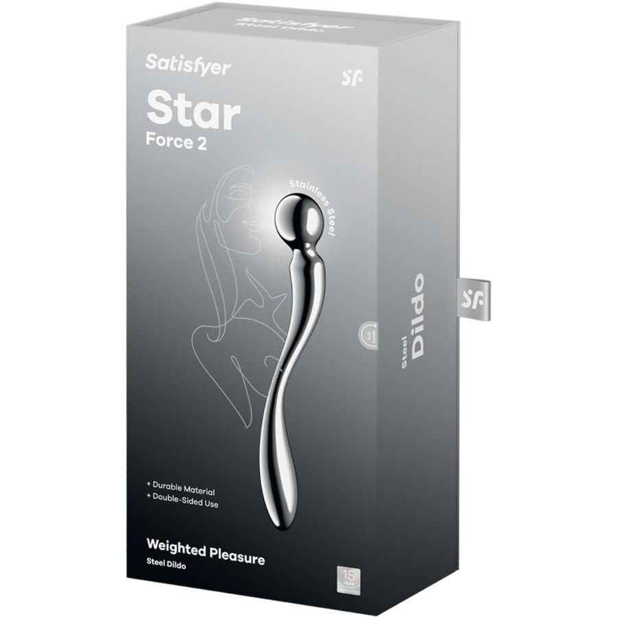 SATISFYER - DILDO A DOPPIA ESTREMITÀ IN ACCIAIO INOX STAR FORCE 2