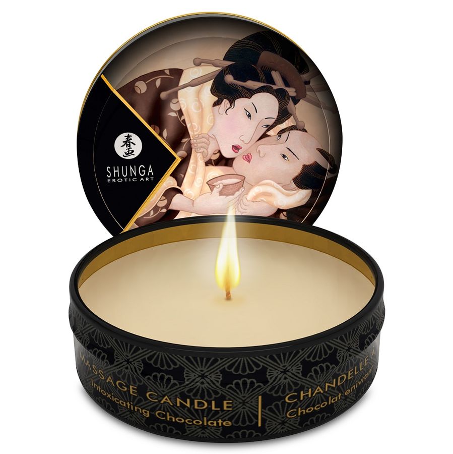 SHUNGA - MINI CARESS BY CANDELIGHT CHOCOLATE MASSAGE CANDLE 30 ML - 1