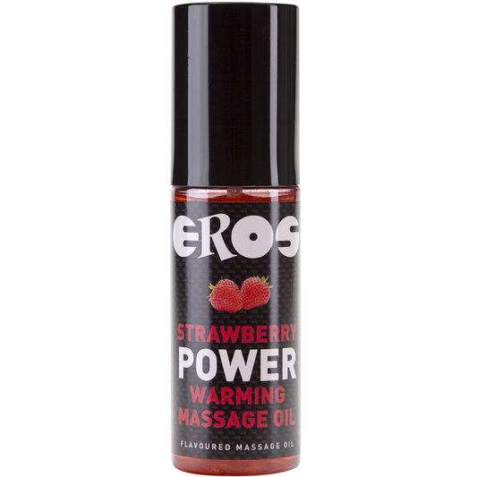OLIO DA MASSAGGIO RISCALDANTE EROS FRAGOLA - Secretroomsexyshop