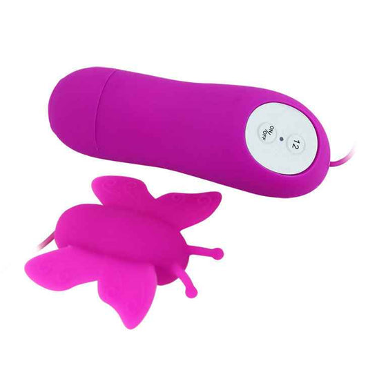 BAILE - LOVE EGGS STIMOLATORE CLITORIDE A FARFALLA 12 VELOCIT TELECOMANDO LILLA - Secretroomsexyshop