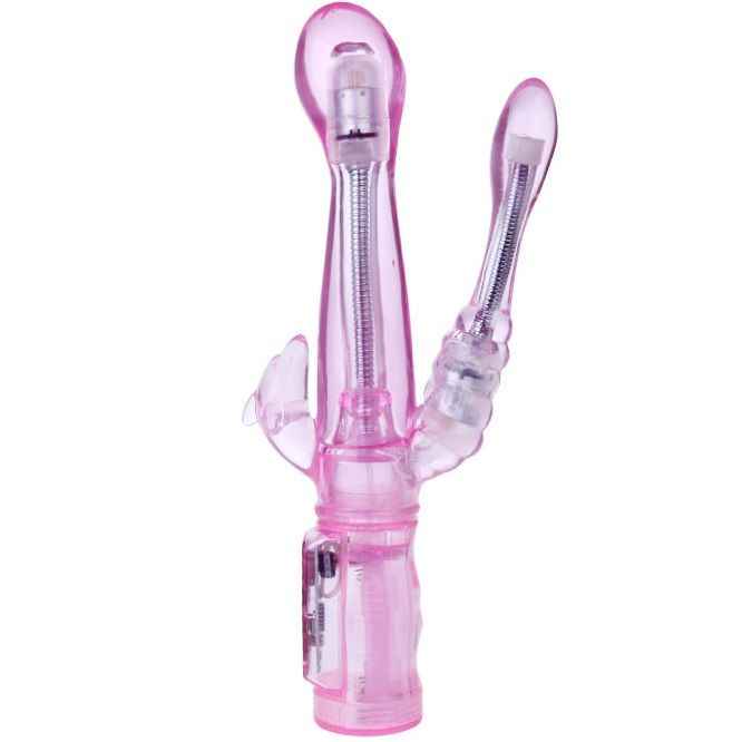 BAILE - VIBRATORE FLESSIBILE CON STIMOLATORE ANALE - Secretroomsexyshop