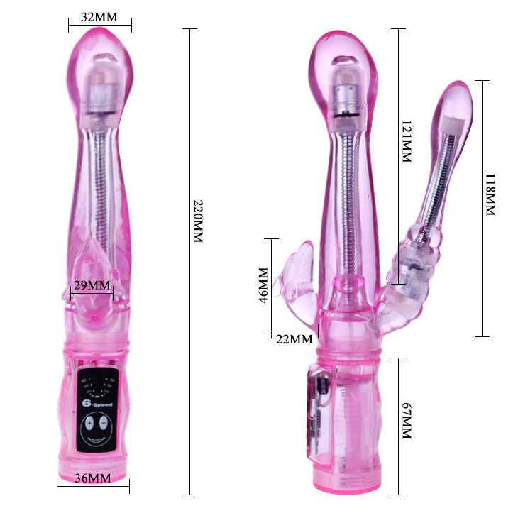 BAILE - VIBRATORE FLESSIBILE CON STIMOLATORE ANALE - Secretroomsexyshop