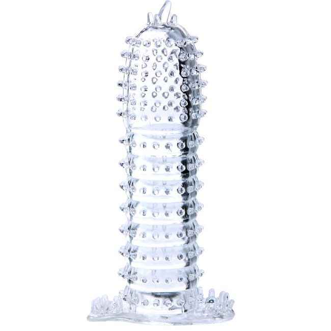 BAILE - GUAINA PER PENE CON PUNTI DI STIMOLAZIONE TRASPARENTI 14 CM - Secretroomsexyshop