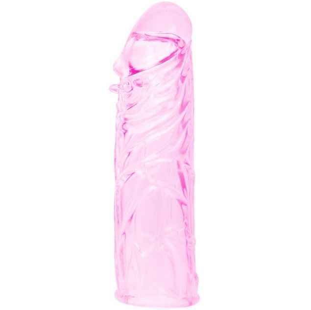 BAILE - COPERTURA PENE IN SILICONE STIMOLANTE ROSA 13 CM - Secretroomsexyshop