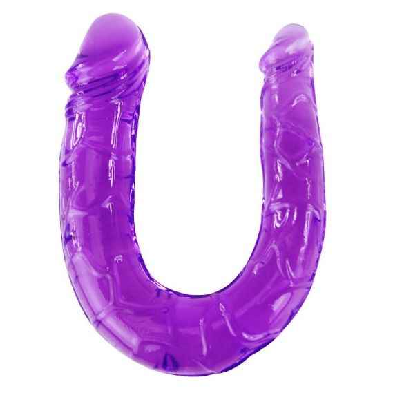 BAILE - DOPPIO DILDO IN JELLY FLESSIBILE LILLA - Secretroomsexyshop