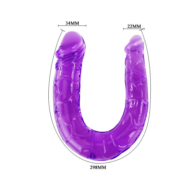 BAILE - DOUBLE DILDO IN LILAC FLEXIBLE JELLY - 4