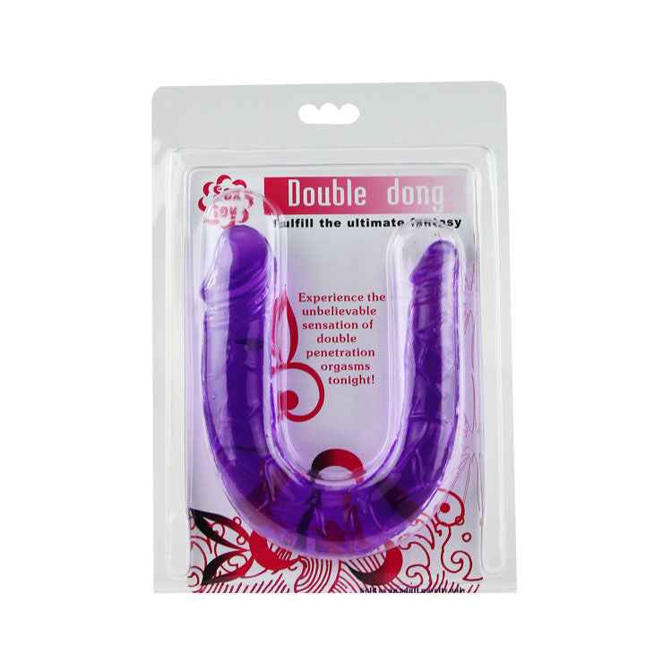 BAILE - DOPPIO DILDO IN JELLY FLESSIBILE LILLA - Secretroomsexyshop