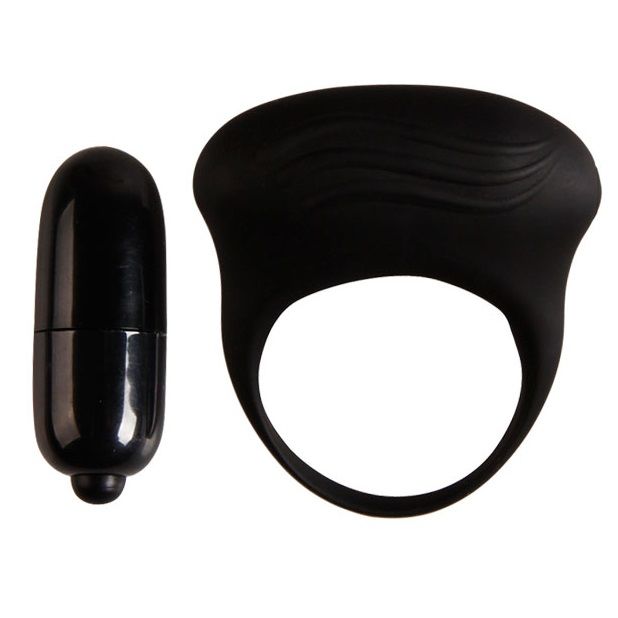PRETTY LOVE - BERTRAM BLACK VIBRATOR RING - 1