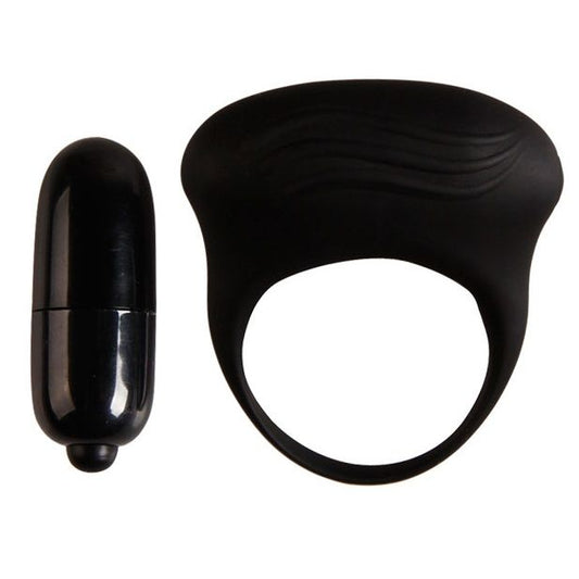 PRETTY LOVE - BERTRAM BLACK VIBRATOR RING - 1