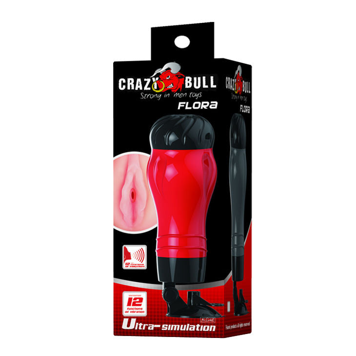 CRAZY BULL - VAGINA FLORA CON BASE MASTURBATORE VOCE - Secretroomsexyshop