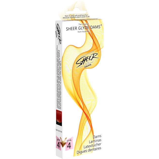 SHEER GLYDE - DAMS LAMINAS LATTICE SESSO ORALE FRAGOLA - Secretroomsexyshop