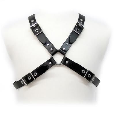 LEATHER BODY - BLACK BUCKLE HARNESS FOR MEN - 1