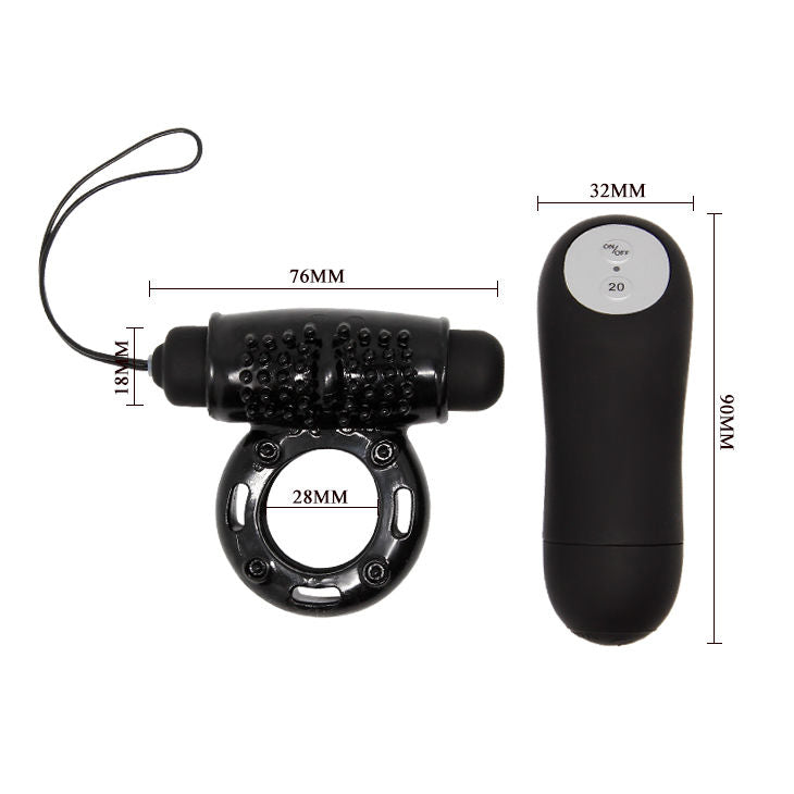 BAILE - TELECOMANDO RING NERO 20V - Secretroomsexyshop