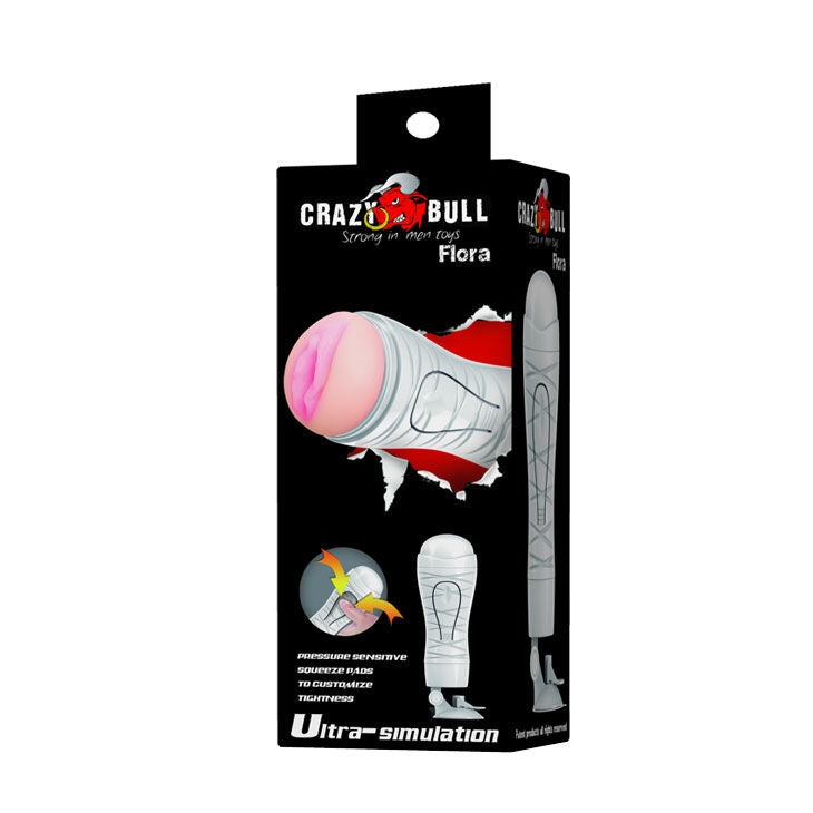 CRAZY BULL - VAGINA FLORA CON BASE MASTURBATORE - Secretroomsexyshop