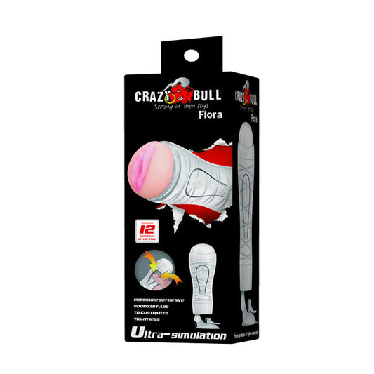 CRAZY BULL - MASTURBATORE VAGINA RICARICABILE FLORA - Secretroomsexyshop